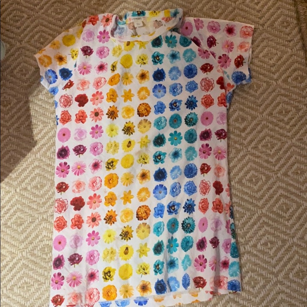 Crewcuts rainbow flower top